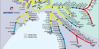 Карта Мельбурн поезд