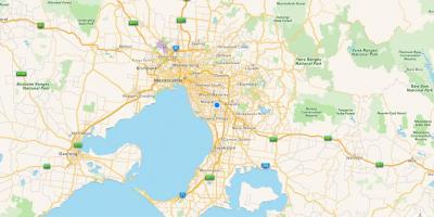 Карта Мельбурн и окрестности