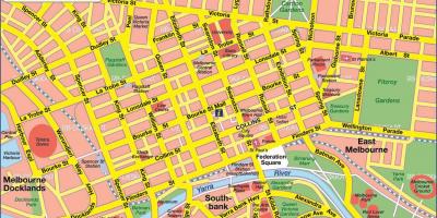 Центр карте Мельбурна