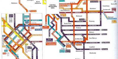 Мельбурн общественного транспорта карте