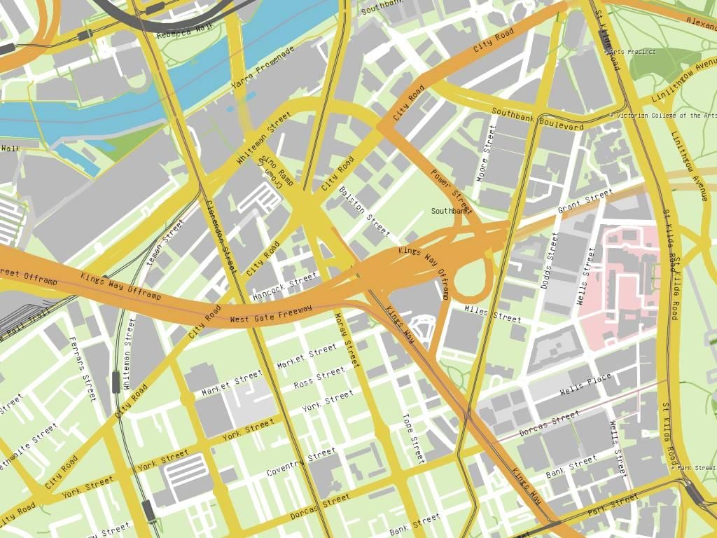 корона Мельбурн на карте