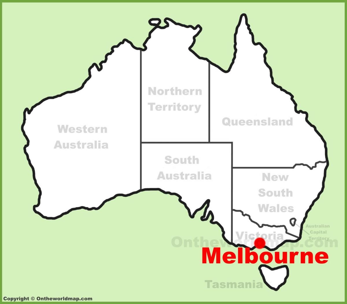 карта Мельбурна Австралия