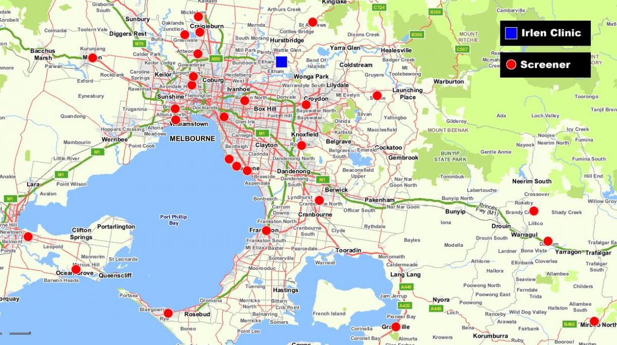 карта большого Мельбурн