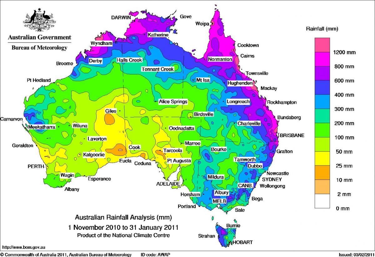 Дождя карте Мельбурна