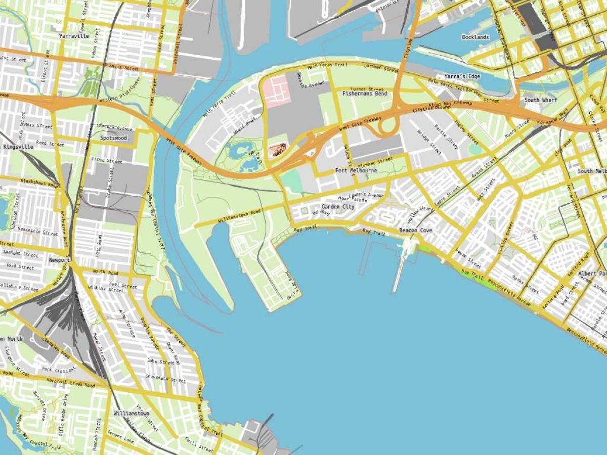 карта порт Мельбурн