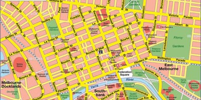 Карта города Мельбурн