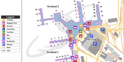 Терминал аэропорта Мельбурна карте 4